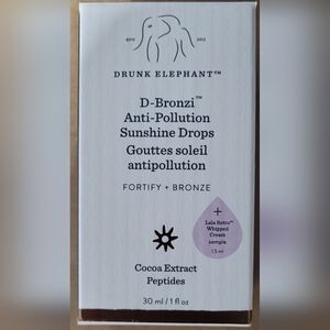 Drunk Elephant D-Bronzi, 1oz Anti-Pollution Sunshine Drops NEW Serum Moisturizer